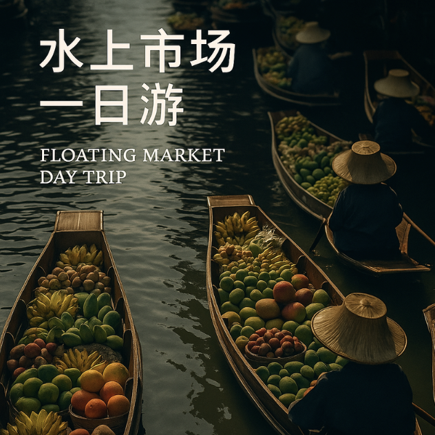曼谷水上市场一日游｜包车玩遍美功铁道市场・丹嫩沙朵水上集市・在地海鲜市集